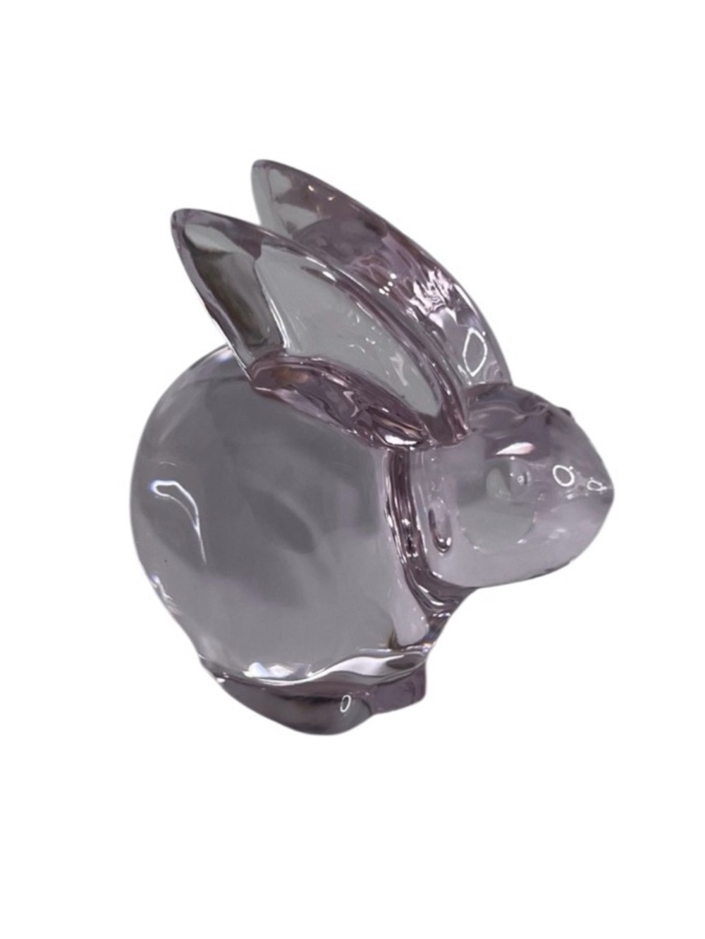 Oneida Crystal Pink Rabbit Bunny Figurine Made in Korea